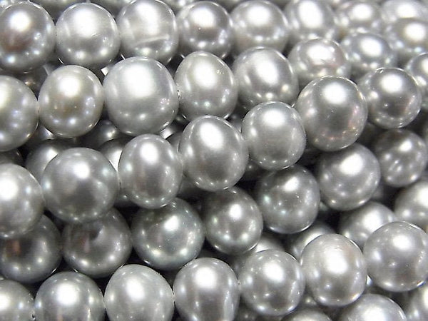 [Video] Fresh Water Pearl AA+ Potato 6-7mm Silver 1strand beads (aprx.15inch / 36cm)