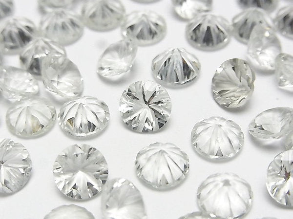 [Video] High Quality Green Amethyst AAA Carved Round Faceted 8x8mm 3pcs