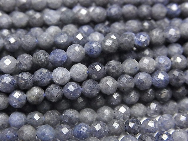[Video] High Quality! Sapphire AA Faceted Round 3mm 1strand beads (aprx.15inch / 37cm)