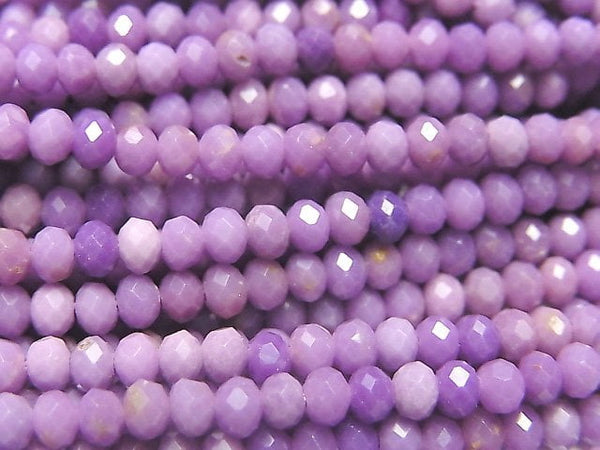 [Video] High Quality! Phosphosiderite AA+ Faceted Button Roundel 3x3x2mm 1strand beads (aprx.15inch / 36cm)