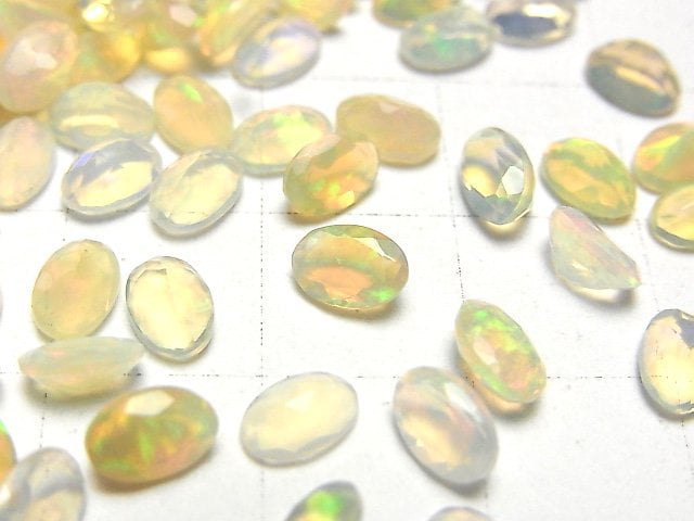 [Video] High Quality Ethiopia Opal AAA Loose stone Oval Faceted 6x4mm 10pcs