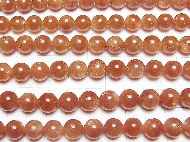 [Video] Sunstone AA++ Round 10mm half or 1strand beads (aprx.14inch / 35cm)