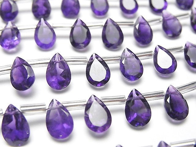 [Video] High Quality Amethyst AAA- Pear shape Faceted 9x6mm half or 1strand (18pcs)