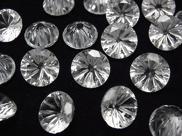 [Video] High Quality Crystal AAA Carved Round Faceted 12x12mm 1pc