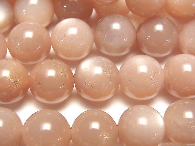 [Video] Orange Moonstone AA++ Round 12mm half or 1strand beads (aprx.15inch / 36cm)