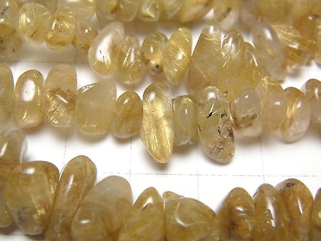 [Video] Rutilated Quartz AA++ Chips (Small Nugget ) 1strand beads (aprx.33inch/84cm)