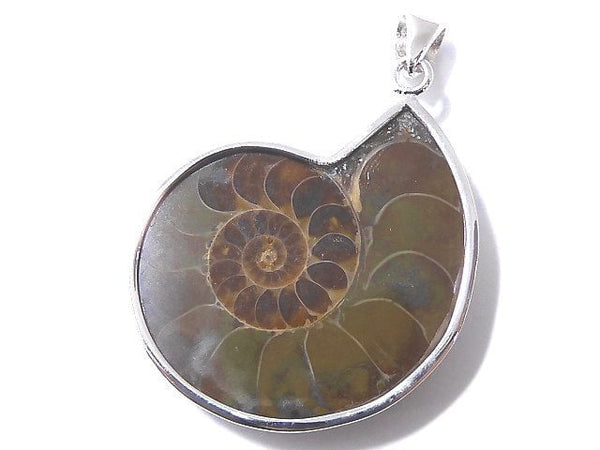 [Video] [One of a kind] Ammonite Pendant Silver925 NO.4