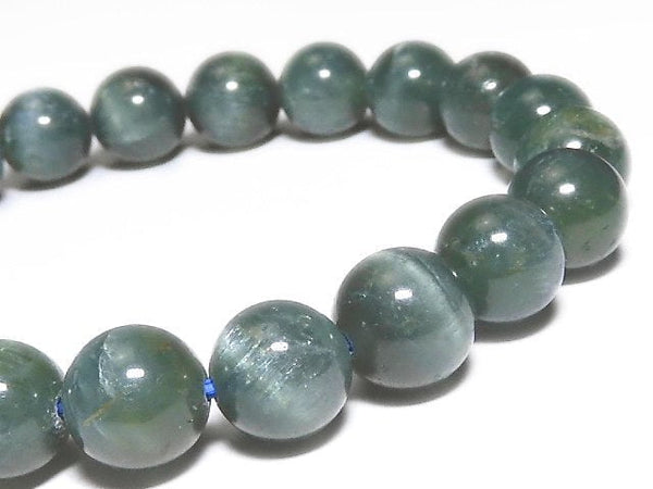 [Video] [One of a kind] Apatite Cat's Eye Round 9mm Bracelet NO.15