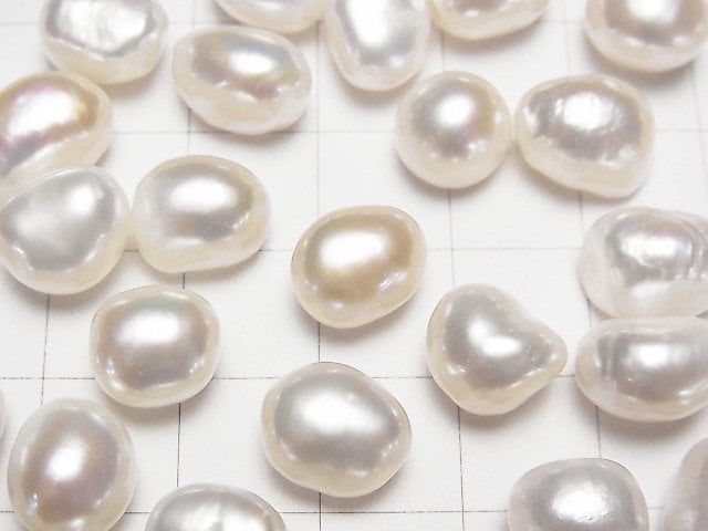 [Video] Fresh Water Pearl AA++ Loose stone Potato-Baroque 8-11mm White 5pcs