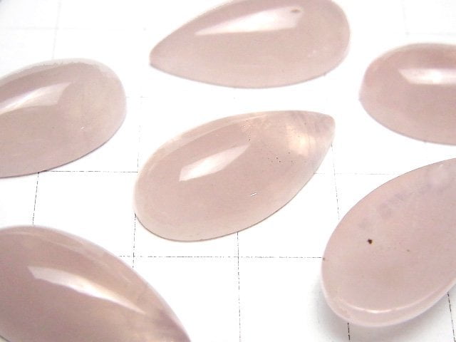 [Video]Rose Quartz AA++ Pear shape Cabochon 23x12mm 2pcs
