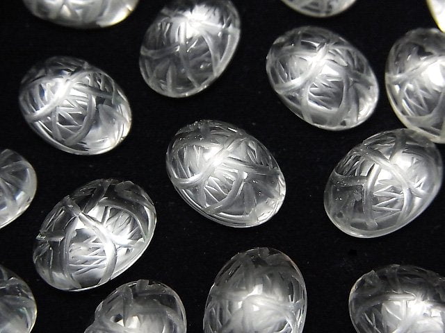 [Video]High Quality Crystal AAA Carved Oval Cabochon 14x10mm 3pcs