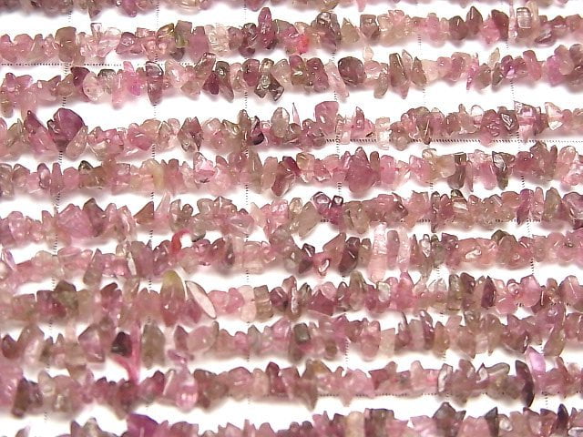 [Video] Pink Tourmaline AA+ Chips (Small Nugget) 1strand beads (aprx.35inch / 88cm)