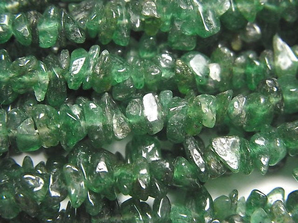 [Video] India Green Aventurine Chips (Small Nugget) 1strand beads (aprx.33inch / 84cm)