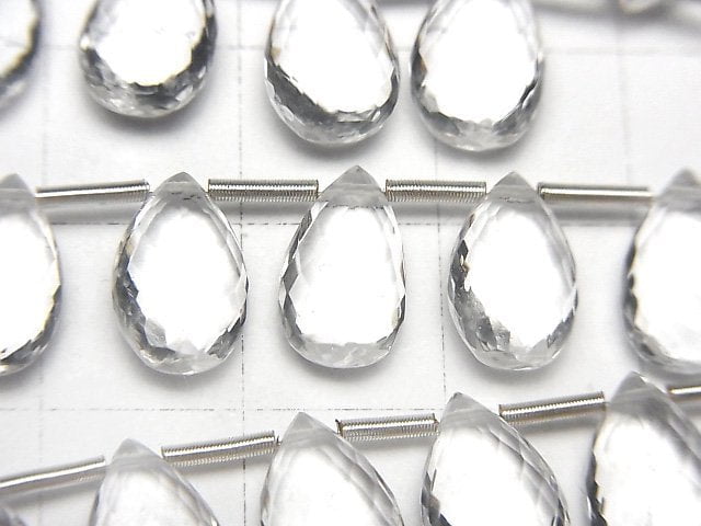 [Video] High Quality Crystal AAA Pear shape Faceted Briolette 11x7mm 1strand (8pcs)