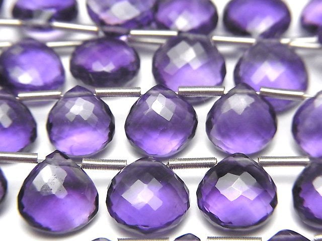 [Video] High Quality Amethyst AAA Chestnut Faceted Briolette 8x8mm 1strand (8pcs)