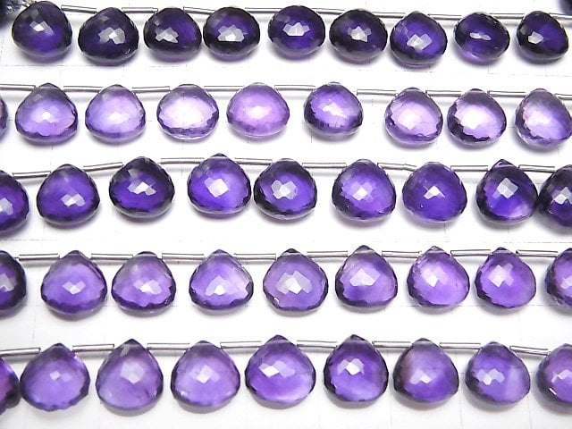 [Video] High Quality Amethyst AAA Chestnut Faceted Briolette 10x10mm half or 1strand (8pcs)
