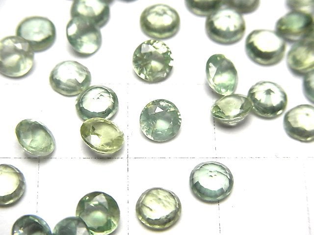 [Video] High Quality Green Kyanite AAA Loose stone Round Faceted 5x5mm 4pcs