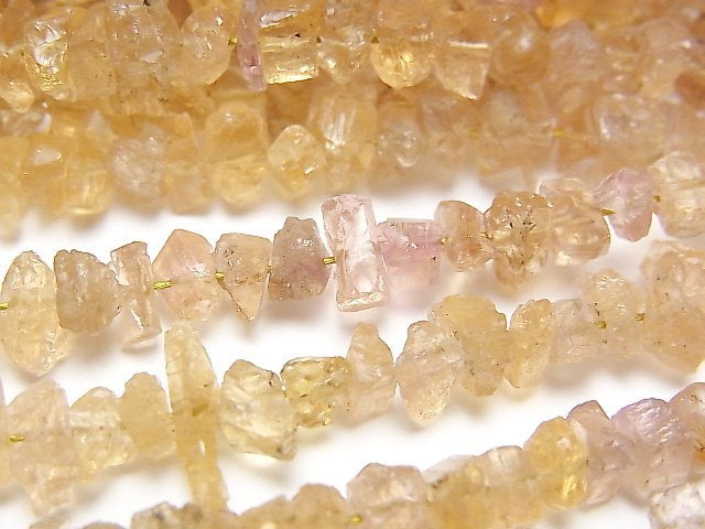 [Video] High Quality Imperial Topaz AA++ Rough Rock Nugget (Chips) 1strand beads (aprx.7inch / 18cm)