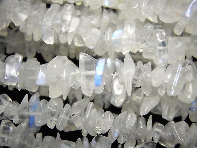 [Video] High Quality Rainbow Moonstone AAA Chips (Small Nugget) [M size] 1strand beads (aprx.33inch / 84cm)