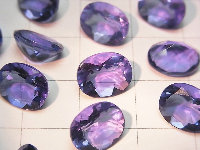 [Video] High Quality Color Change Fluorite AAA Loose stone Oval Faceted 10x8x5mm 1pc