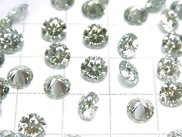 [Video] Moissanite AAA Loose stone Round Faceted 6x6mm [Blue Green] 1pc
