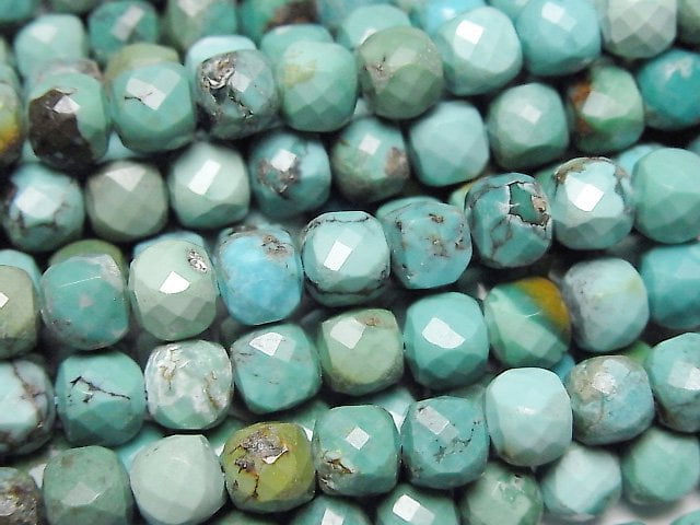 [Video] High Quality! Turquoise AA++ Cube Shape 6x6x6mm half or 1strand beads (aprx.15inch / 36cm)