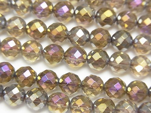 [Video] Flash, Smoky Quartz 64Faceted Round 6mm half or 1strand beads (aprx.15inch / 37cm)