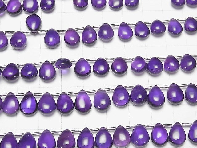 [Video] High Quality Amethyst AAA Pear shape (Smooth) half or 1strand beads (aprx.7inch / 18cm)