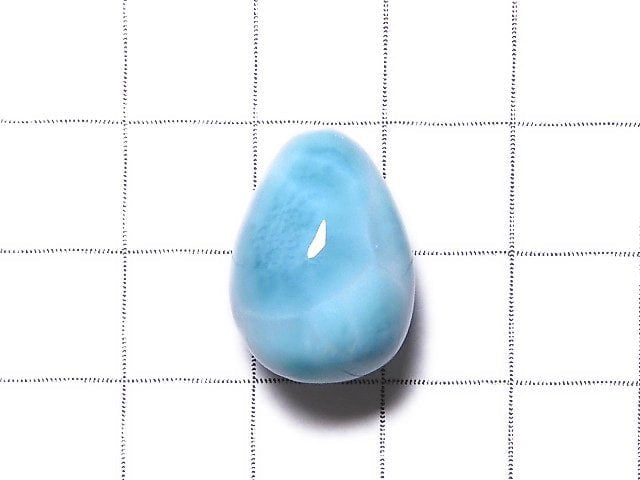[Video] [One of a kind] High quality Larimar Pectolite AAA Half Drilled Hole Drop 1pc NO.8