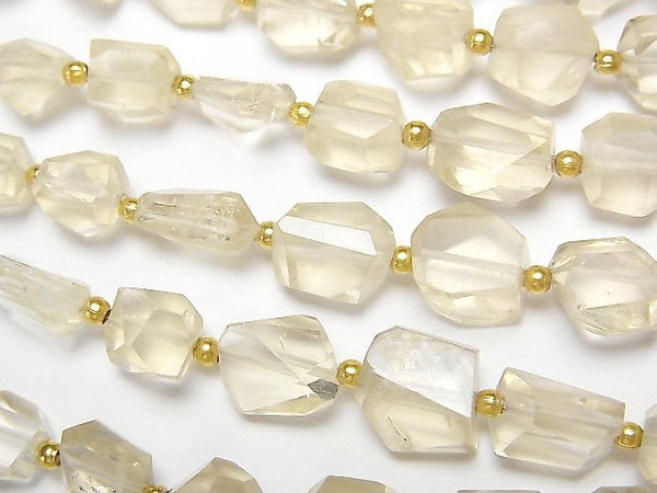 [Video] High Quality Scapolite AAA- Faceted Nugget 1strand beads (aprx.7inch / 18cm)