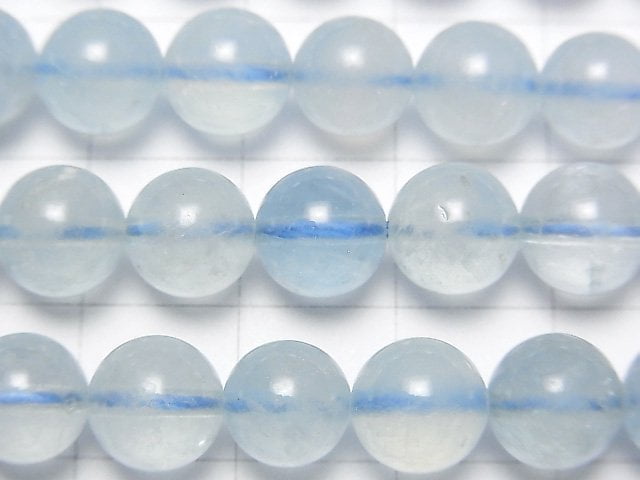 [Video] Aquamarine AA++ Round 8mm 1strand beads (aprx.15inch / 37cm)