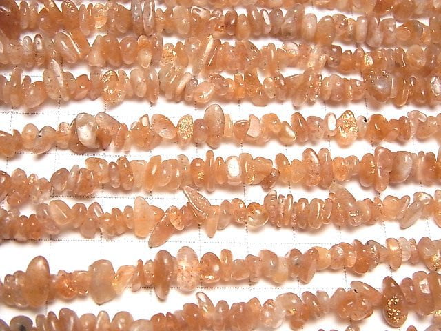 [Video] Sunstone AA+ Chips (Small Nugget) 1strand beads (aprx.15inch / 38cm)