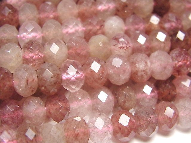 [Video] High Quality! Pink Epidote AA++ Faceted Button Roundel 8x8x5.5mm half or 1strand beads (aprx.15inch / 37cm)