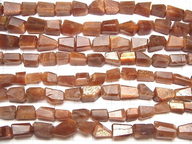[Video] Sunstone AA+ Faceted Nugget 1strand beads (aprx.7inch / 18cm)