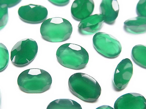 [Video] High Quality Green Onyx AAA Loose stone Oval Faceted 8x6mm 5pcs