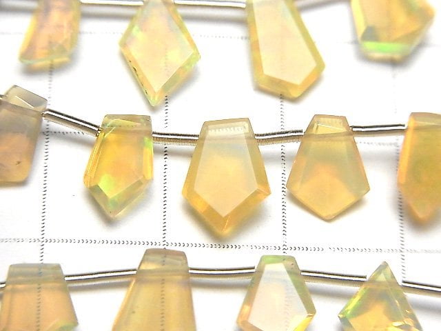 [Video] High Quality Ethiopia Opal AAA- Fancy Shape Faceted half or 1strand beads (aprx.4inch / 11cm)