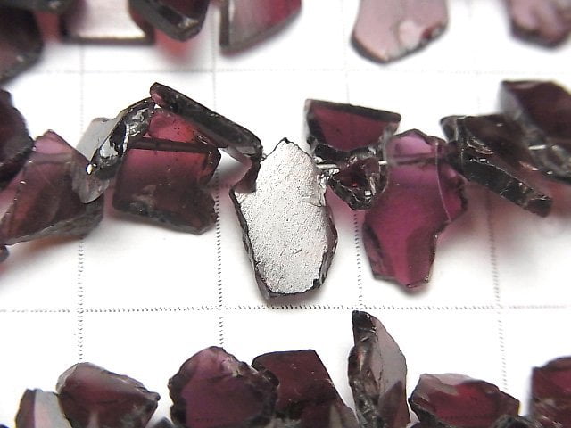 [Video] High Quality Rhodolite Garnet AA++ Rough Slice Faceted 1strand beads (aprx.7inch / 18cm)