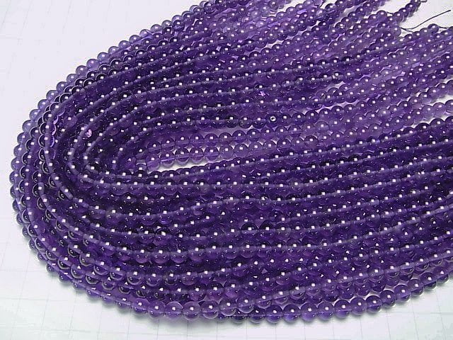 [Video] Amethyst AA++ Round 6mm 1strand beads (aprx.15inch / 37cm)