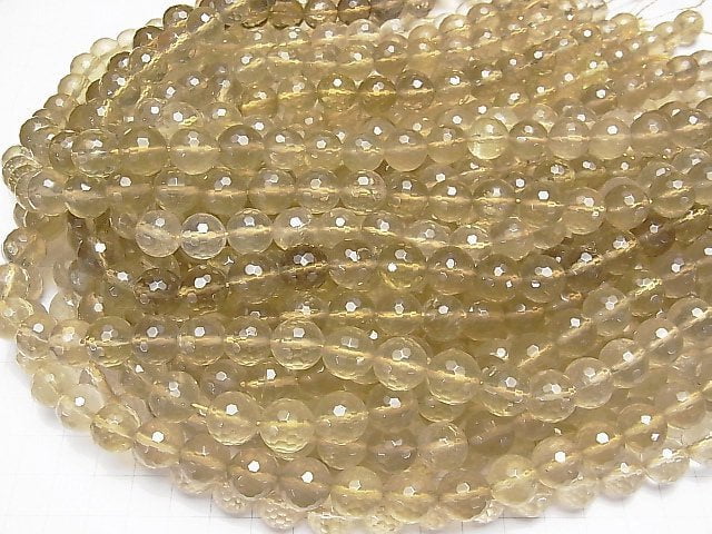 [Video] Lemon Quartz AA++ 128Faceted Round 12mm half or 1strand beads (aprx.15inch / 37cm)