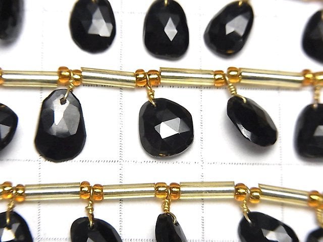 [Video] High Quality Black Spinel AAA Freeform Single Sided Rose Cut 1strand (17pcs)