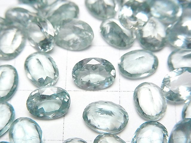 [Video] High Quality Sky Kyanite AAA Loose stone Oval Faceted 8x6mm 3pcs