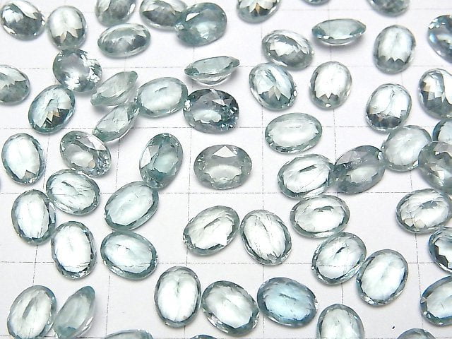 [Video] High Quality Sky Kyanite AAA Loose stone Oval Faceted 8x6mm 3pcs