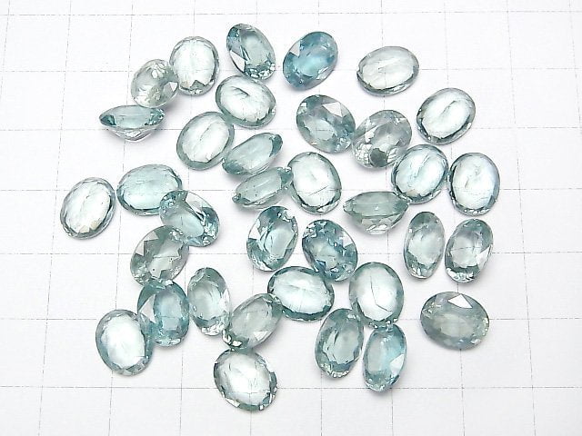 [Video] High Quality Sky Kyanite AAA Loose stone Oval Faceted 10x8mm 1pc