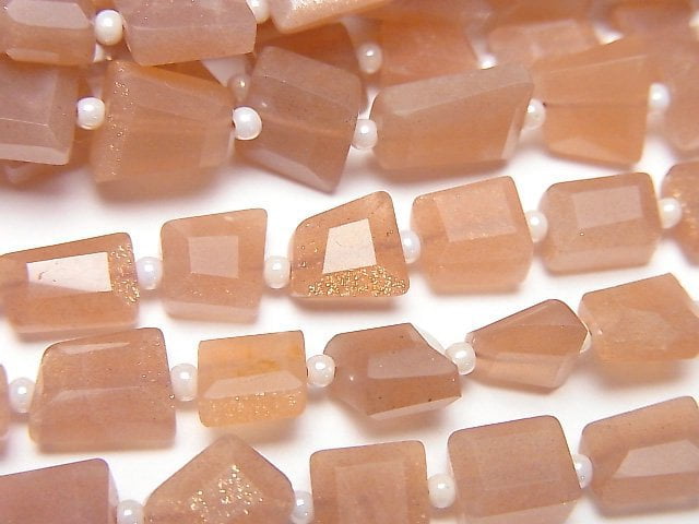 [Video] Orange Moonstone AA++ Faceted Nugget 1strand beads (aprx.13inch / 32cm)