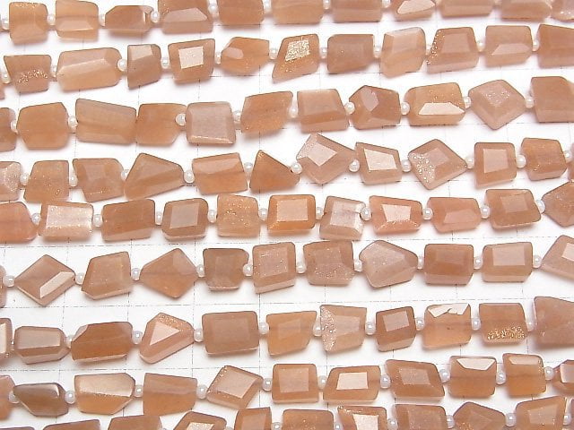 [Video] Orange Moonstone AA++ Faceted Nugget 1strand beads (aprx.13inch / 32cm)