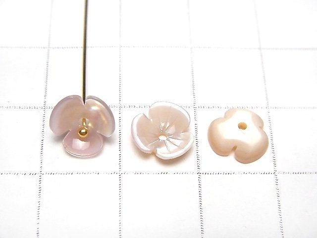 High Quality Pink Shell AAA 3D Flower [8mm] Center Hole 4pcs