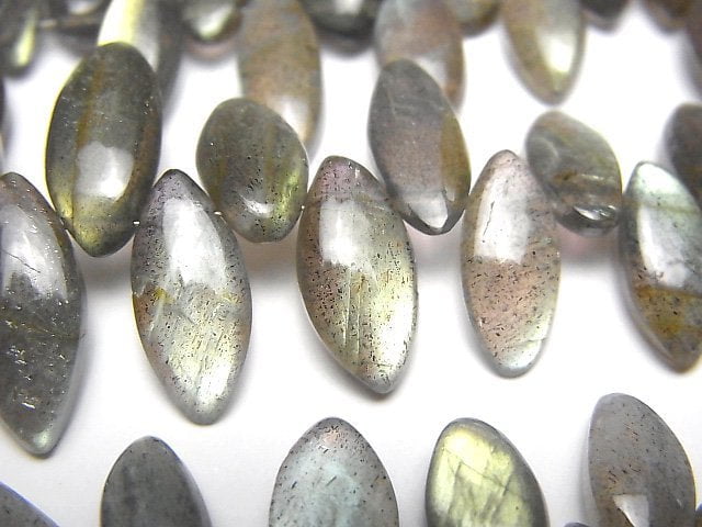 [Video] High Quality Labradorite AAA- Marquise (Smooth) half or 1strand beads (aprx.7inch / 18cm)