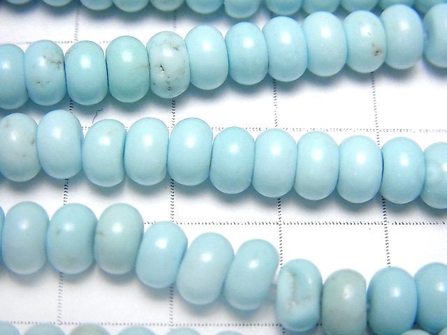 [Video] Magnesite Turquoise Roundel 6x6x3.5mm 1strand beads (aprx.15inch / 36cm)