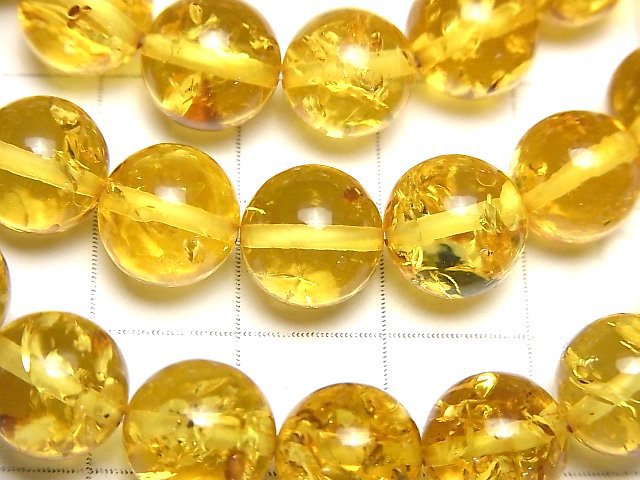 [Video] Baltic Amber Round 10mm Yellow color Bracelet