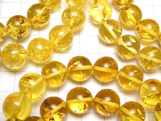 [Video] Baltic Amber Round 12mm Yellow Color Bracelet
